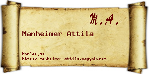 Manheimer Attila névjegykártya