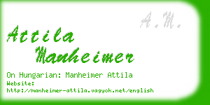 attila manheimer business card